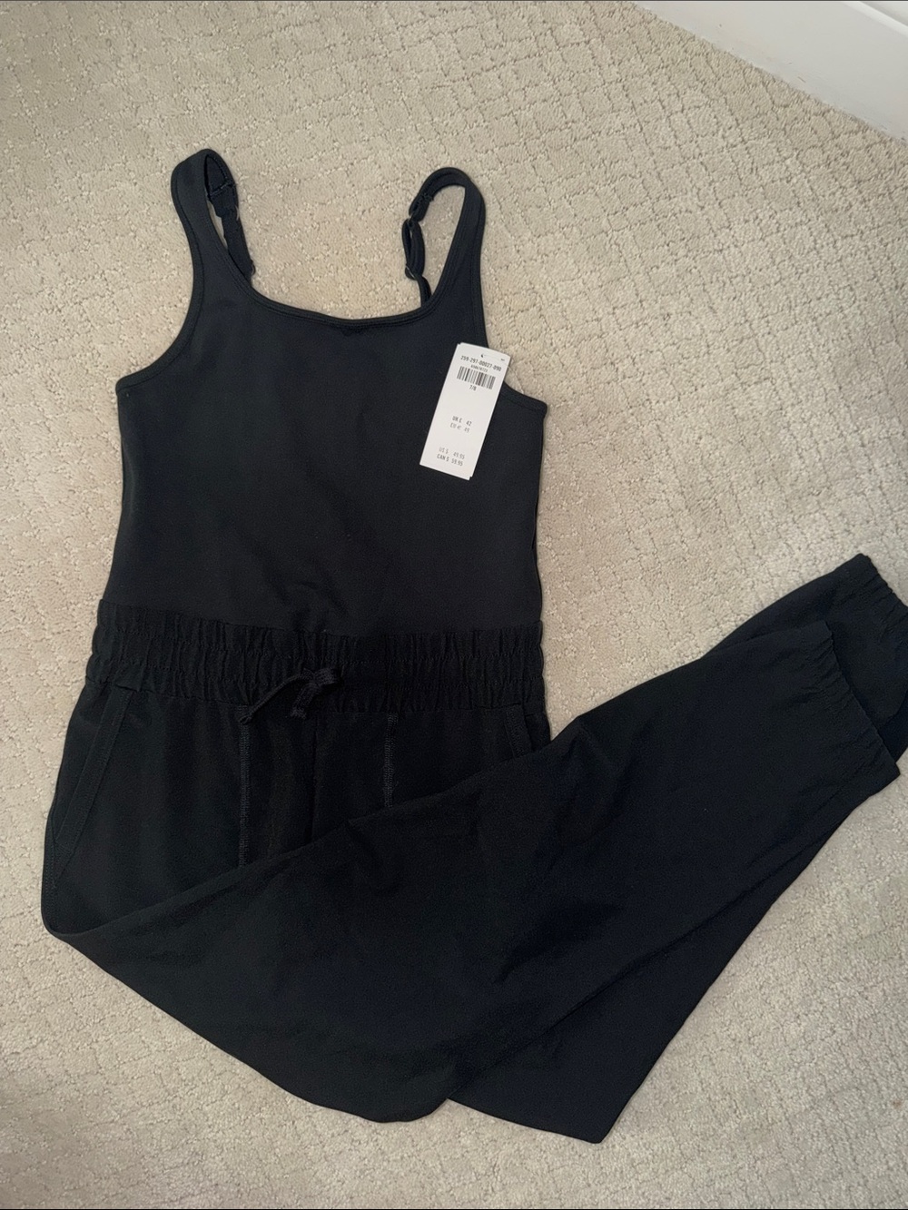 abercrombie kids Black Sleeveless Jumpsuit with Elastic Waist